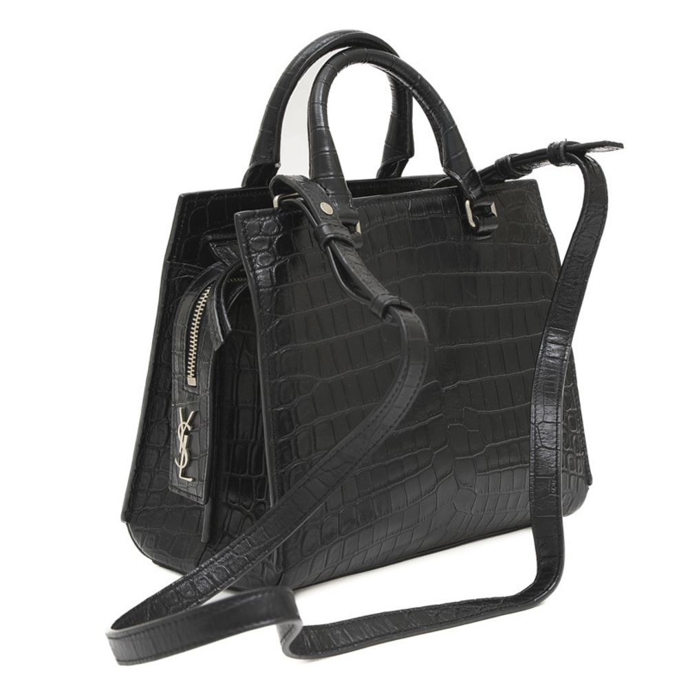 Saint Laurent Bag Eastside Black 2Way Small Embossed Croco